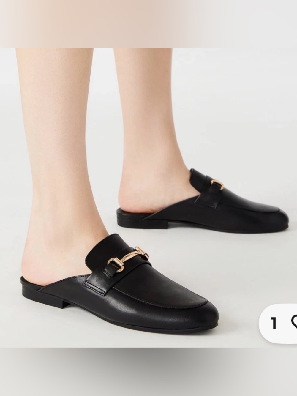 Steve Madden Kandy Genuine Leather Horse Bit Slip On Loafer Mules Size 8M